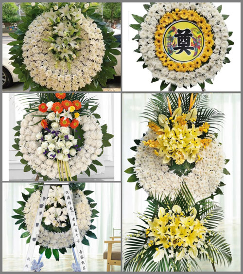 山东青岛平度市崔家集镇刘彩庄村花圈速递